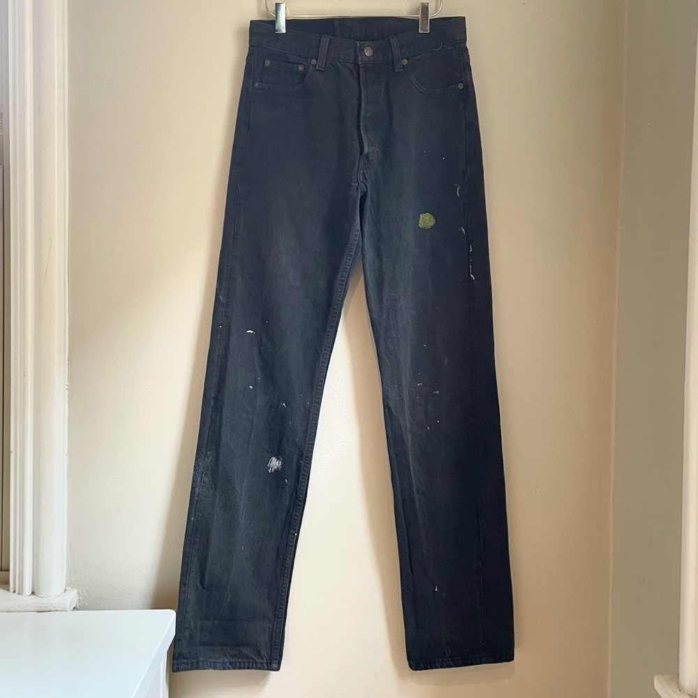 Levi’s High-Waisted Distressed Black Jeans